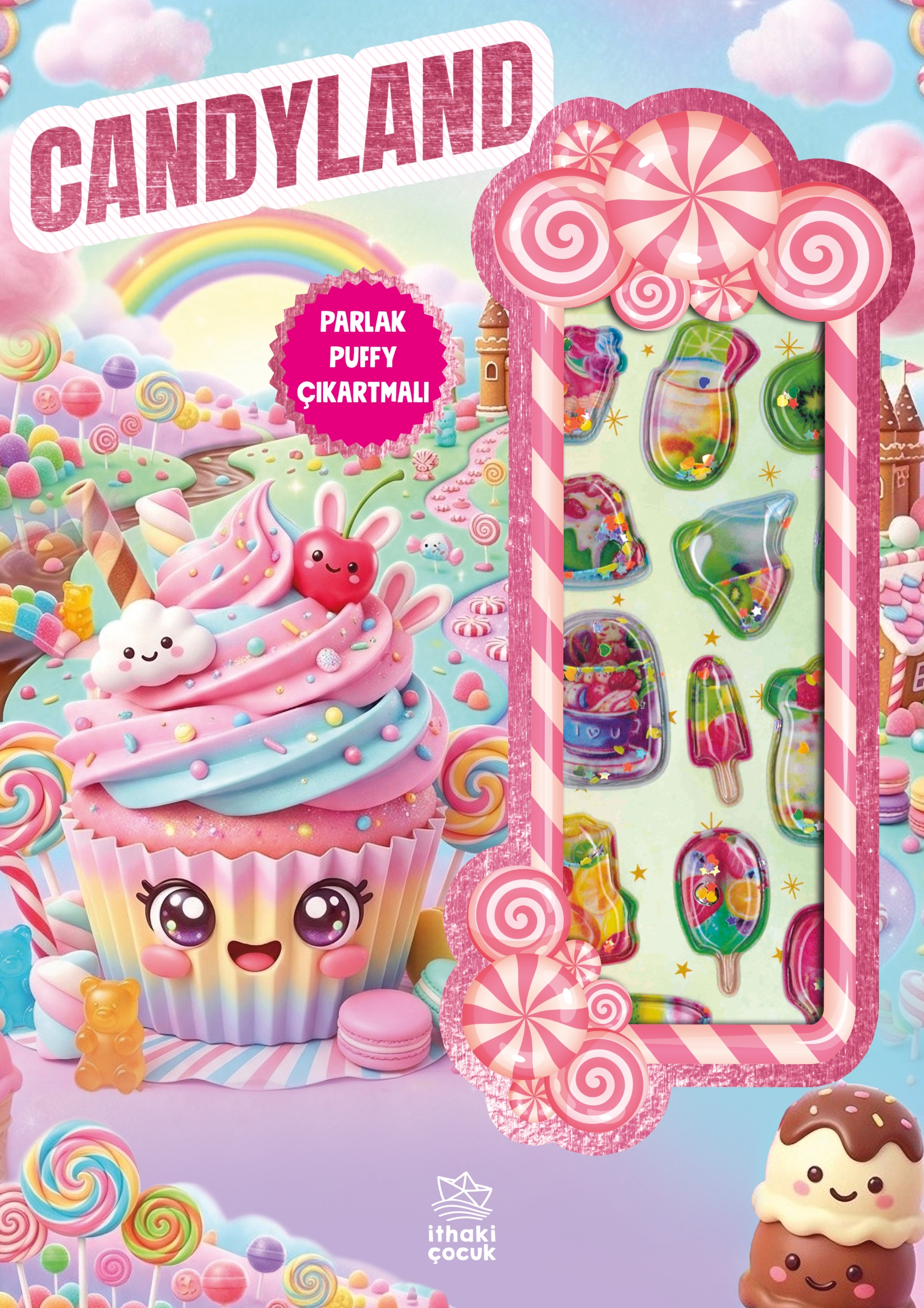 Resim Candyland - Puffy Parlak Çıkartmalı Boyama Kitabı