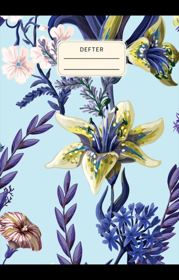 Resim Çiçekli Defter